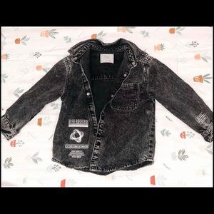 Zara Black Denim Kids Jacket